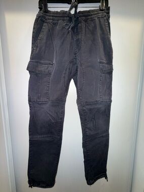 PacSun Black Cargo Pants with Drawstring Waist